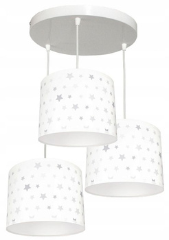 Lampa wisząca GWIAZDKI BIAŁE 3 koło