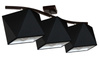Lampa sufitowa FALA ABAŻUR 3D czarny 3pł.