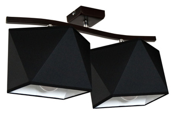 Lampa sufitowa FALA ABAŻUR 3D czarny 2 pł.