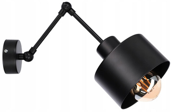 Kinkiet LOFT 1 czarny na przegubach