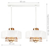 Lampa wisząca LOFT SPIRO 2 biała copper