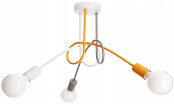 Lampa sufitowa EDISON 3 żółta mix