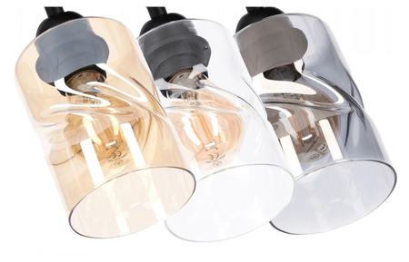 Lampa wisząca PAJĄK LOFT SZKŁO 2