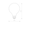 BULB GLASS BALL LED, E27, 8W