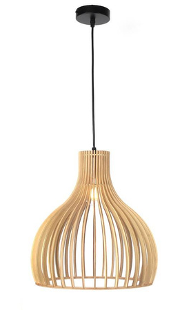 Lampa drewniana wisząca E27 PZE-902 35cm