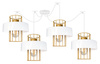 Lampa wisząca PAJĄK LOFT PRESTIGE 4 biało-złota