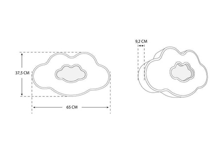 LAMPA DZIECIĘCA LED SUFIT NIEBIESKA CHMURKA 52W