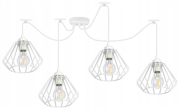 Lampa wisząca Pająk WIRE 4 biały