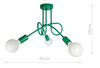 Lampa wisząca EDISON 3 zielony