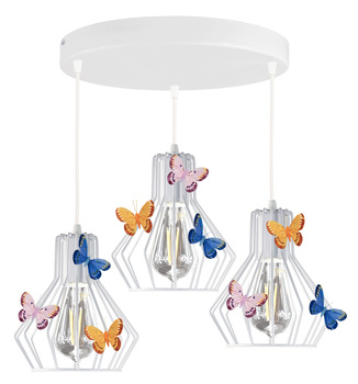 Lampa wisząca MOTYLEK BELL 3 róż