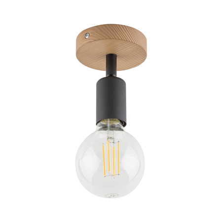 SIMPLY WOOD LAMPA SUFITOWA 1 PŁ BLACK