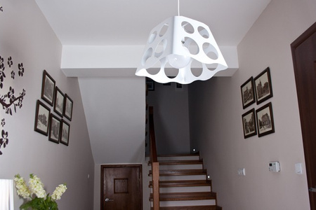 Lampa wisząca CLEO 1 TRAPEZ biała