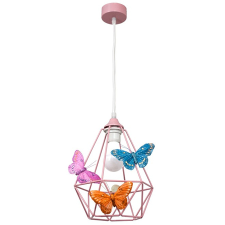 Lampa wisząca MOTYLEK 1 róż