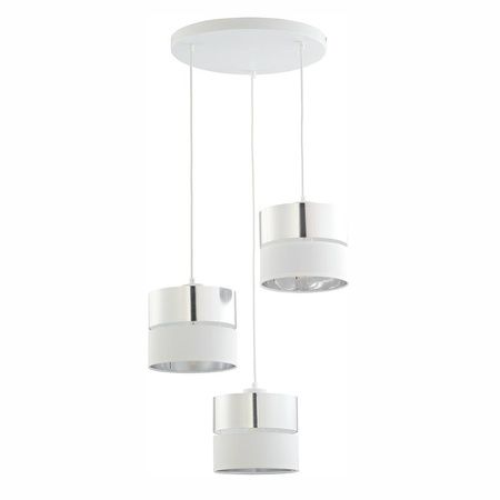 HILTON WHITE/SILVER LAMPA WISZĄCA 3 PŁ