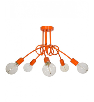 Lampa wisząca EDISON 5 pomarańcz
