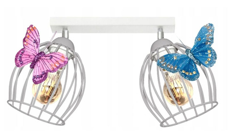 Lampa sufitowa MOTYLEK OWAL 2 szara