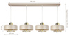 Lampa wisząca LOFT SPIRO 4 beż-złoty