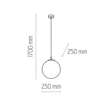 MAXI LAMPA WISZĄCA 1 PŁ 250