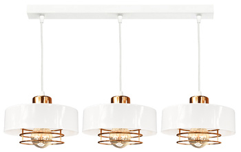 Lampa wisząca LOFT SPIRO 3 biała copper