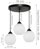 Lampa wisząca GLASS OWAL MLECZNA 3 koło