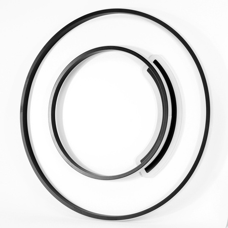 LAMPA SUFITOWA PLAFON LED OKRĘGI I LINIE 76W + PILOT DL-G03