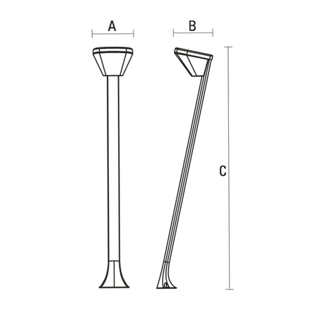 AQUATIQUE LED 230V 7W IP54 WW OGRODOWA (SKOŚNA/POCHYŁA)