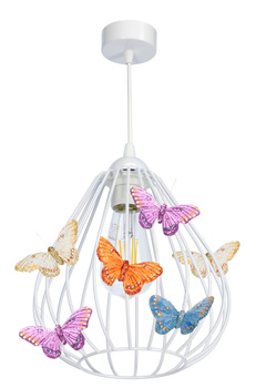 Lampa wisząca MOTYLEK 1 BIAŁA owal