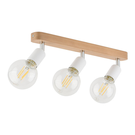 SIMPLY WOOD LAMPA SUFITOWA 3 PŁ WHITE