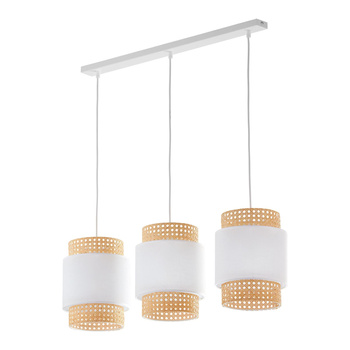 BOHO WHITE LAMPA WISZĄCA 3 PŁ LISTWA
