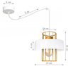 Lampa wisząca PAJĄK LOFT PRESTIGE 1 biało-złota