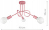 Lampa sufitowa EDISON 3 pastelowy róż