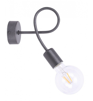 Kinkiet EDISON 1 grafit z brokatem