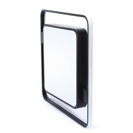 LAMPA DEKORACYJNA PANEL 66W KWADRAT CZARNA STELLA + PILOT DL-F01