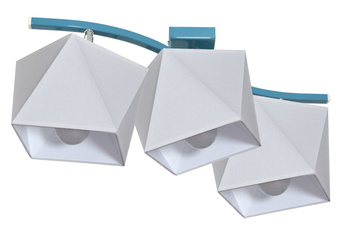 Lampa sufitowa FALA ABAŻUR 3D niebieski 3pł.