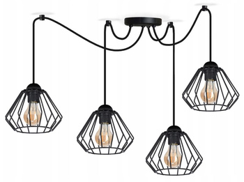 Lampa wisząca WIRE PAJĄK 4
