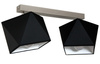 Lampa sufitowa ABAŻUR 3D czarny 2pł.