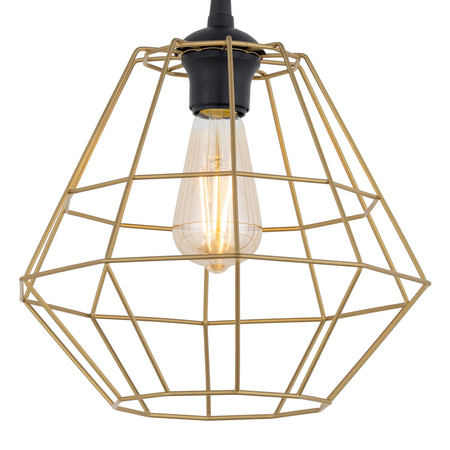 DIAMOND NEW BLACK/GOLD LAMPA WISZĄCA 1 PŁ D