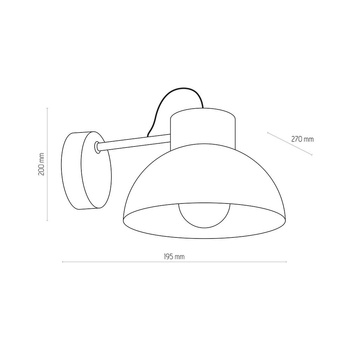TEDI BIAŁY KINKIET 1 PŁ