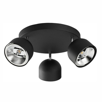 ALTEA BLACK LAMPA SUFITOWA 3 PŁ KOŁO + ŻARÓWKI
