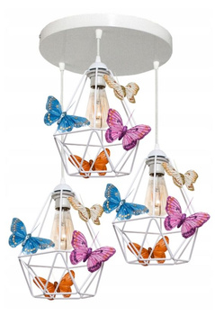 Lampa wisząca MOTYLEK 3 WHITE KOŁO
