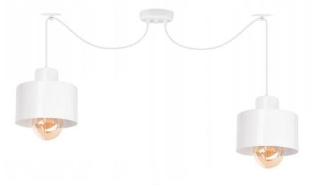 Lampa wisząca PAJĄK LOFT 2 biały