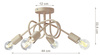 Lampa sufitowa EDISON 4 beż