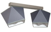 Lampa sufitowa ABAŻUR 3D szary 2pł.