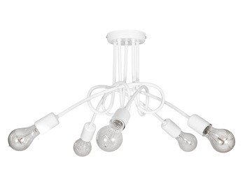 Lampa sufitowa EDISON 5 biała