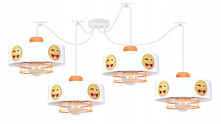 Lampa wisząca PAJĄK EMOTIKON 4 żółta