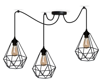 Lampa wisząca PAJĄK DRUCIAK DIAMOND 3 duży