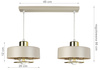 Lampa wisząca LOFT SPIRO 2 beż-złoty