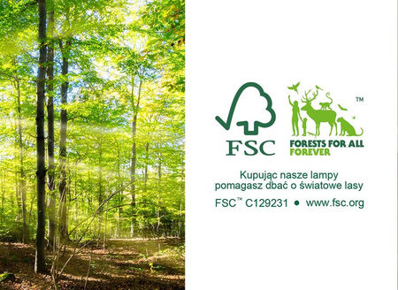 Lampa sufitowa dębowa SVENDA 2