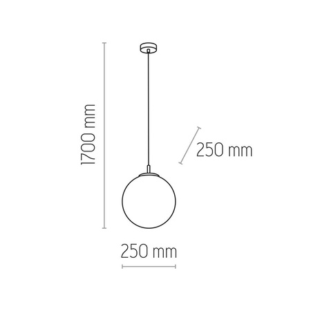 MAXI LAMPA WISZĄCA 1 PŁ 250