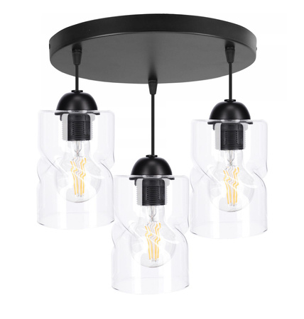 Lampa wisząca LOFT SZKŁO 3 koło